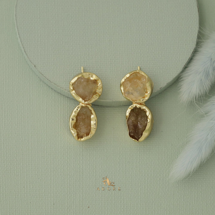 Ivona Dual Raw Stone Earring