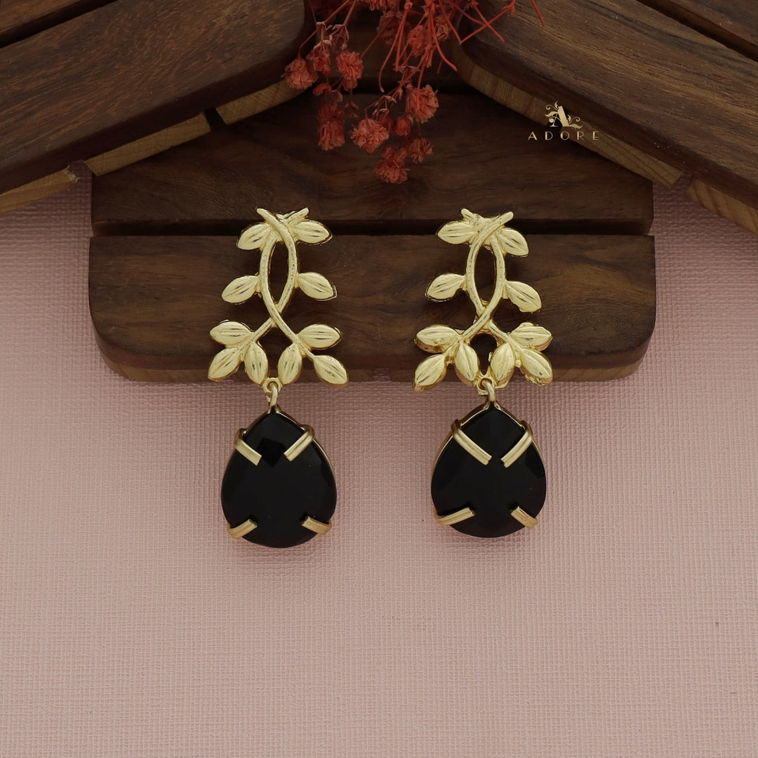 Premium Stone Leaf Claw Earrings