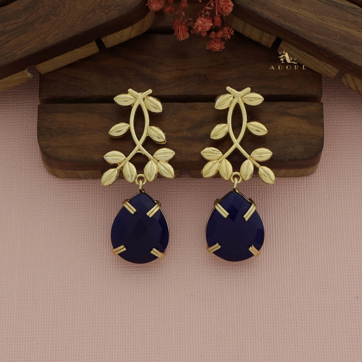 Premium Stone Leaf Claw Earrings