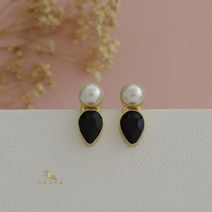 Melva Glossy Pearl Drop Earring