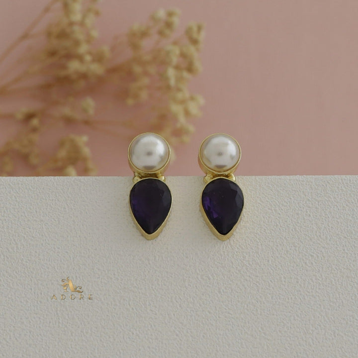 Melva Glossy Pearl Drop Earring