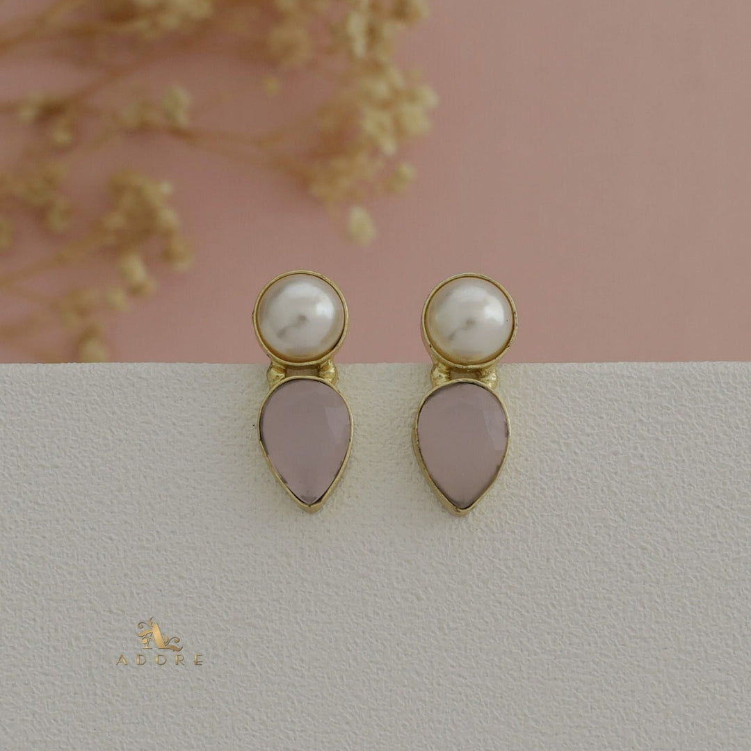 Melva Glossy Pearl Drop Earring