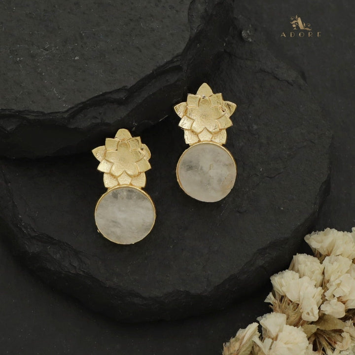 Orana Flower Raw Stone Earring