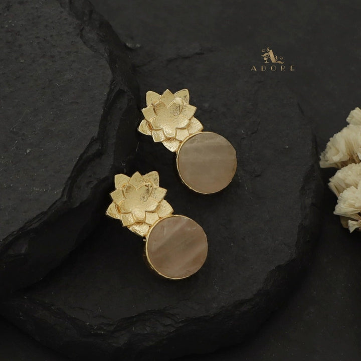 Orana Flower Raw Stone Earring