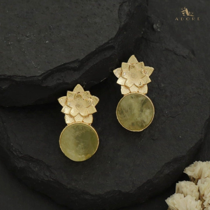 Orana Flower Raw Stone Earring