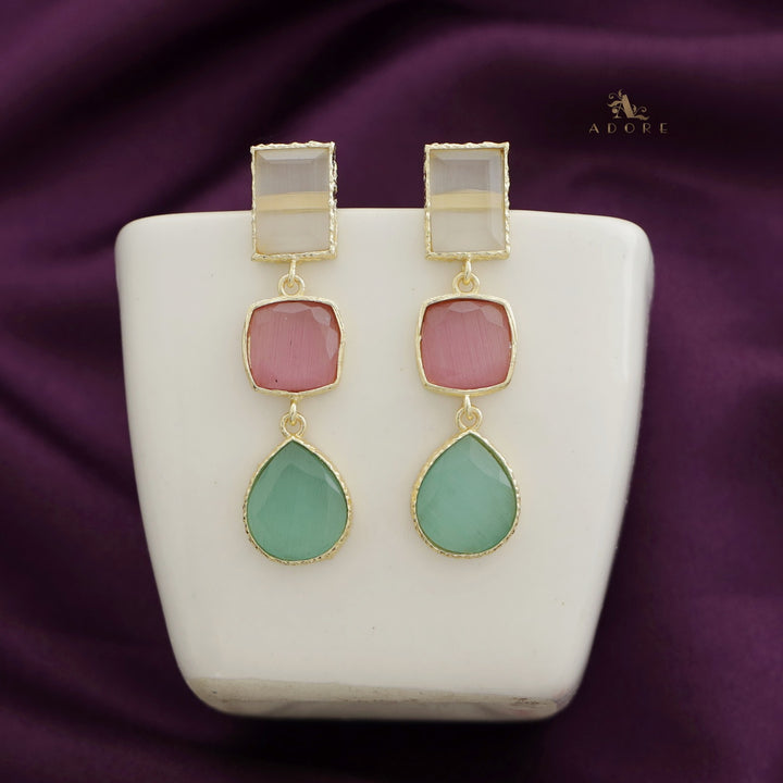 Drovia 3 Stone  Earring