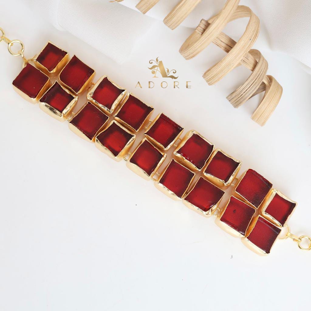 Golden Casia Raw Stone Choker