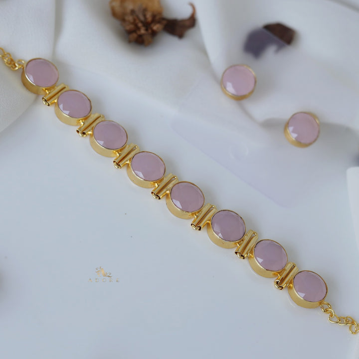 Aideen Golden Choker With Earring