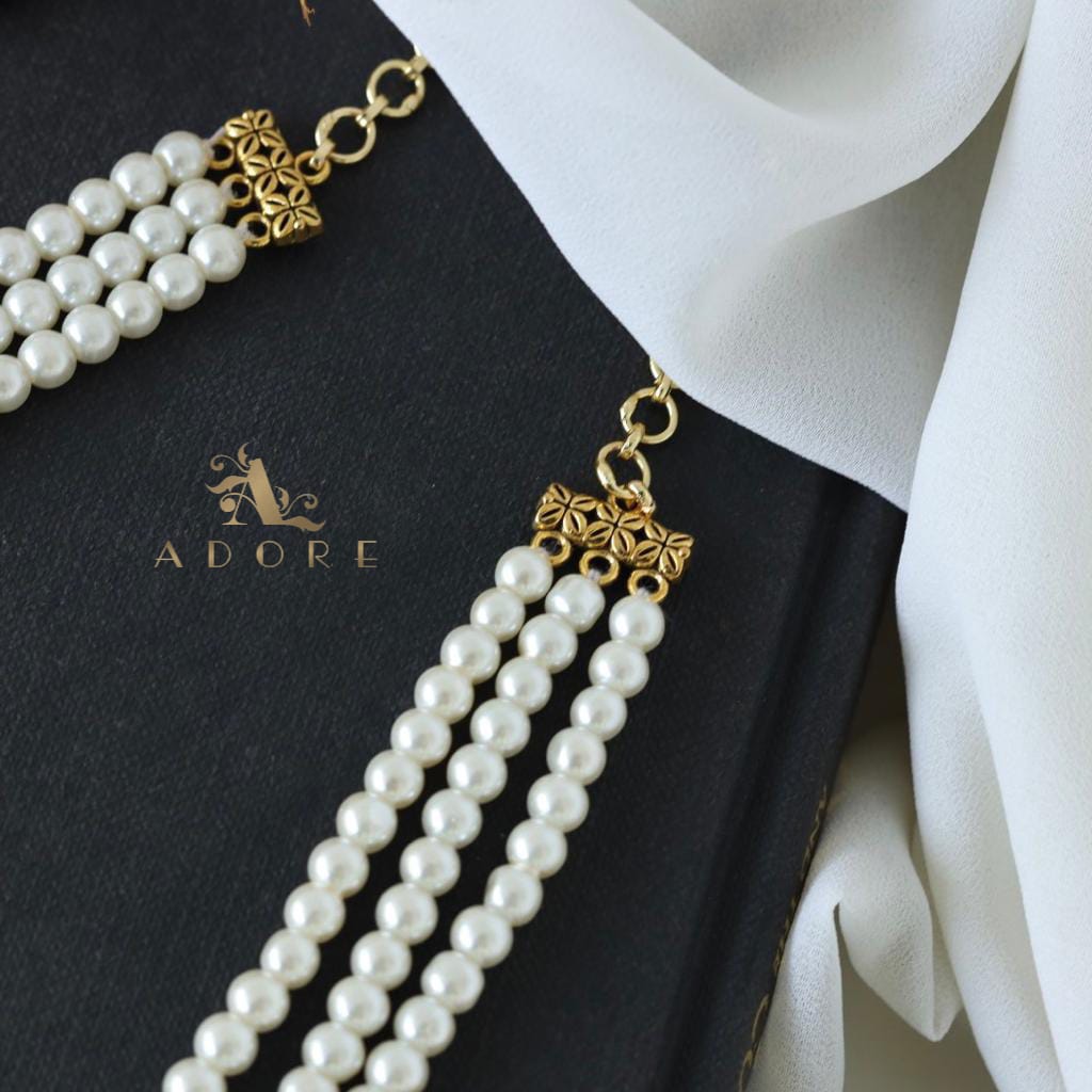 Aarabha 3 Layer Pearl Neckpiece