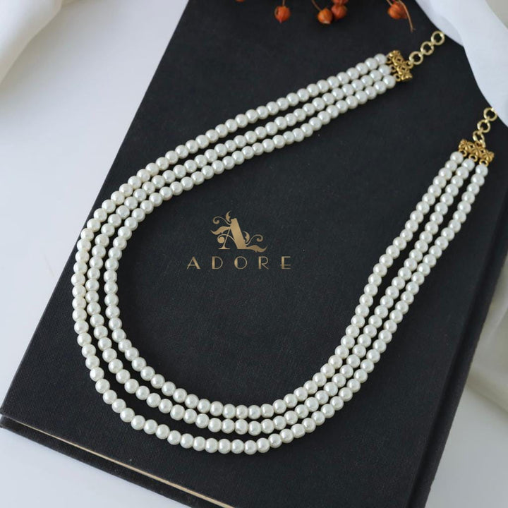 Aarabha 3 Layer Pearl Neckpiece