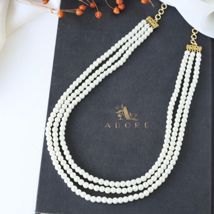 Aarabha 3 Layer Pearl Neckpiece