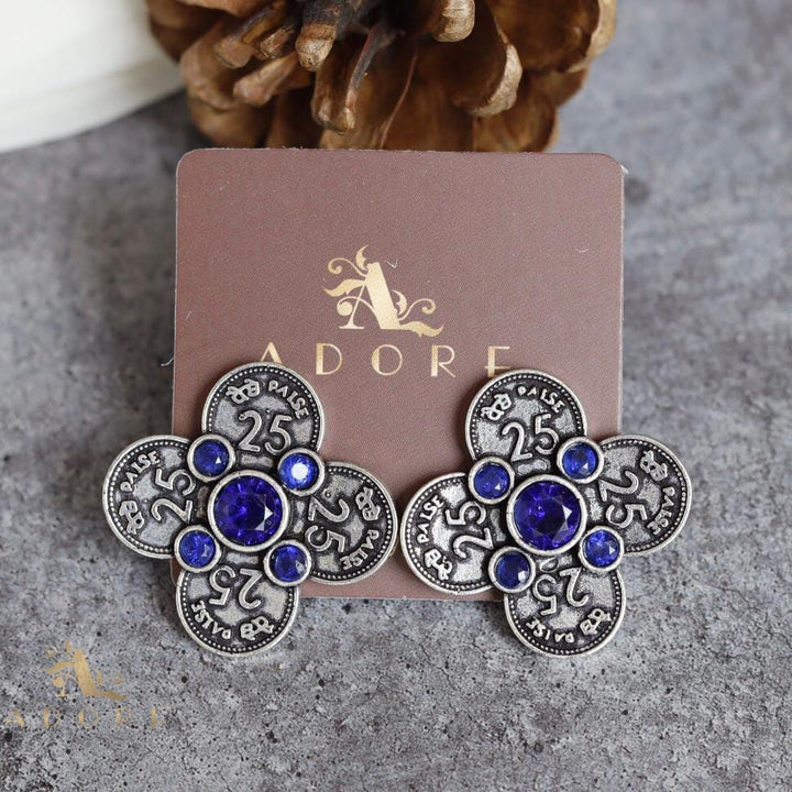 Coin Flower Earring