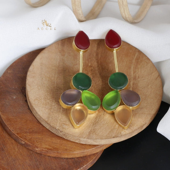 Multicolour Tannia Raw Stone Earring