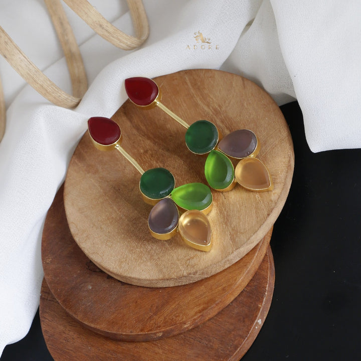 Multicolour Tannia Raw Stone Earring