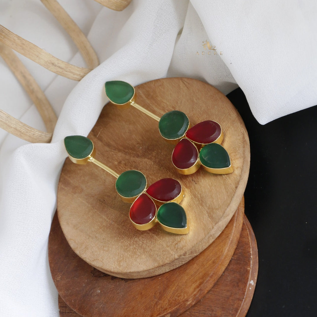 Multicolour Tannia Raw Stone Earring