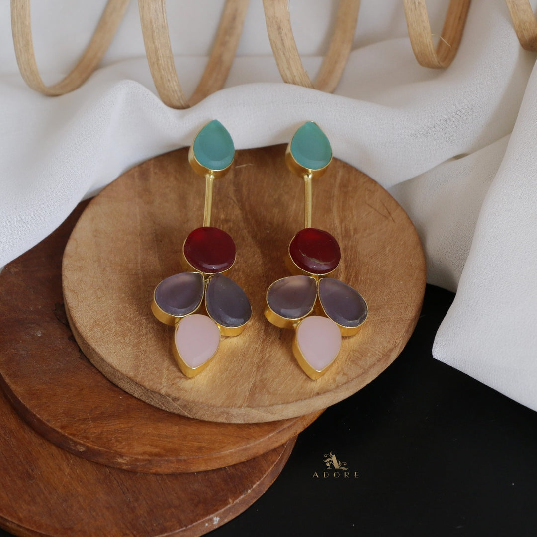 Multicolour Tannia Raw Stone Earring