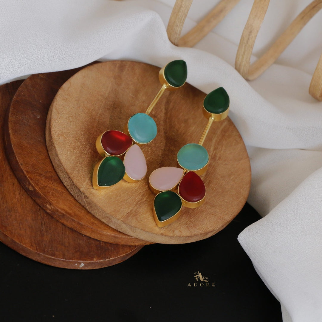 Multicolour Tannia Raw Stone Earring