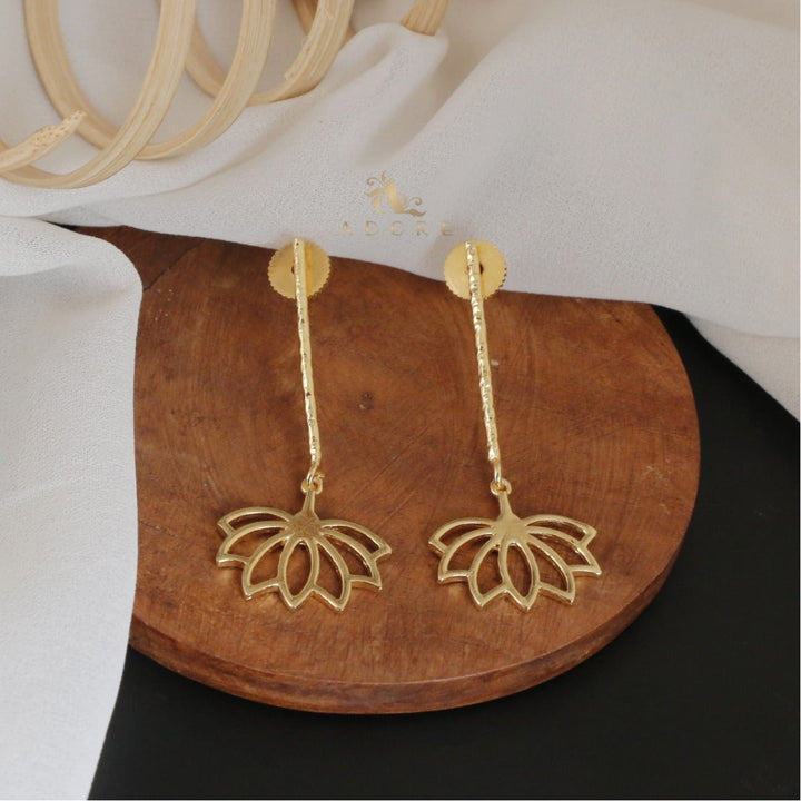 Golden Swing Lotus Earring