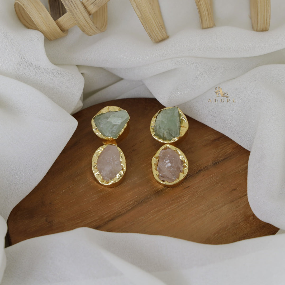 Ivona Dual Raw Stone Earring