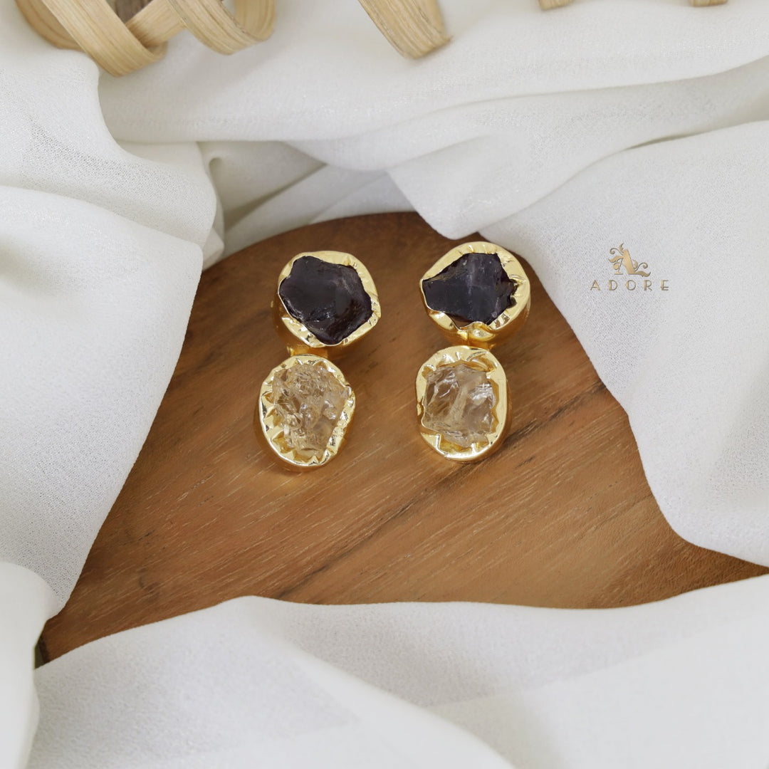 Ivona Dual Raw Stone Earring