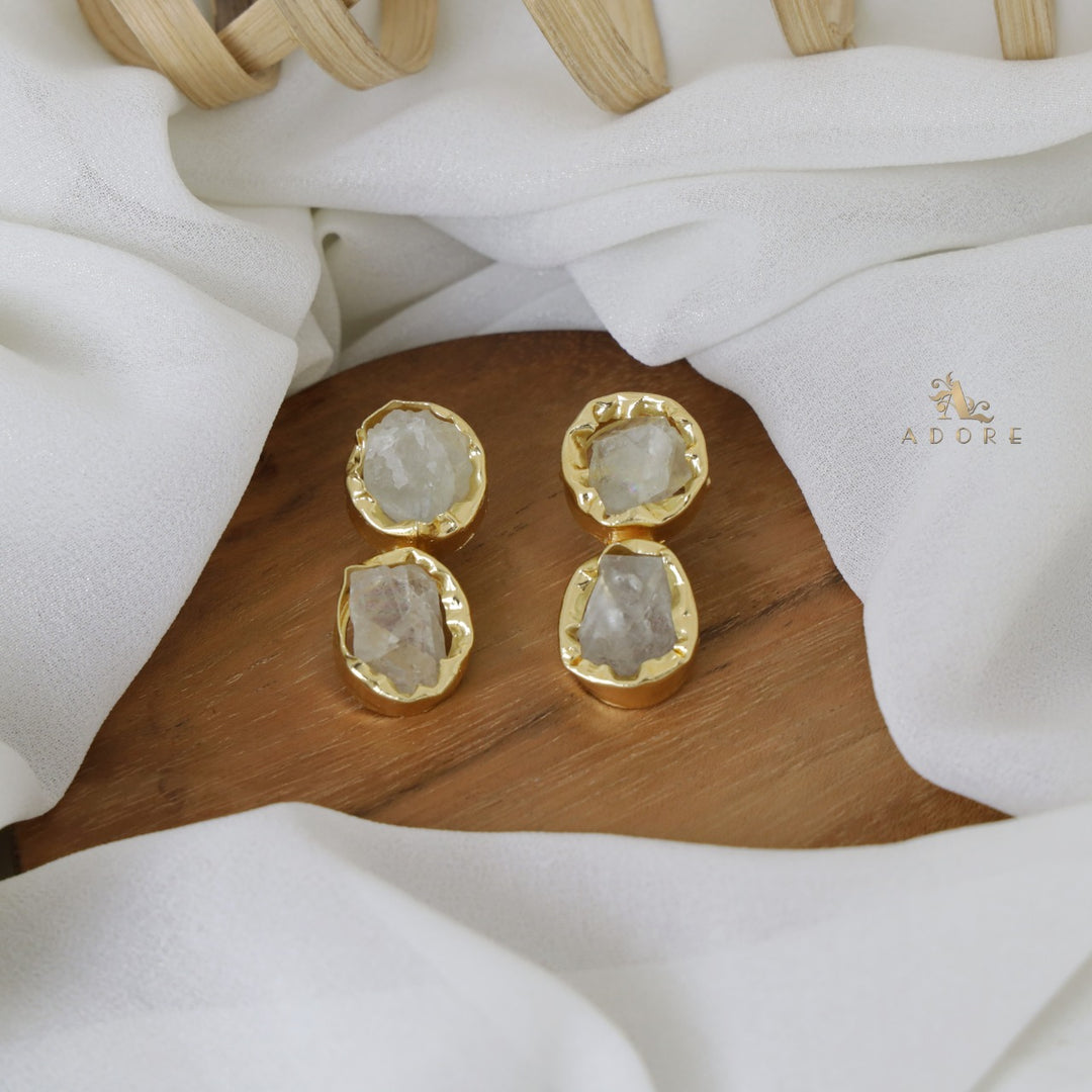 Ivona Dual Raw Stone Earring