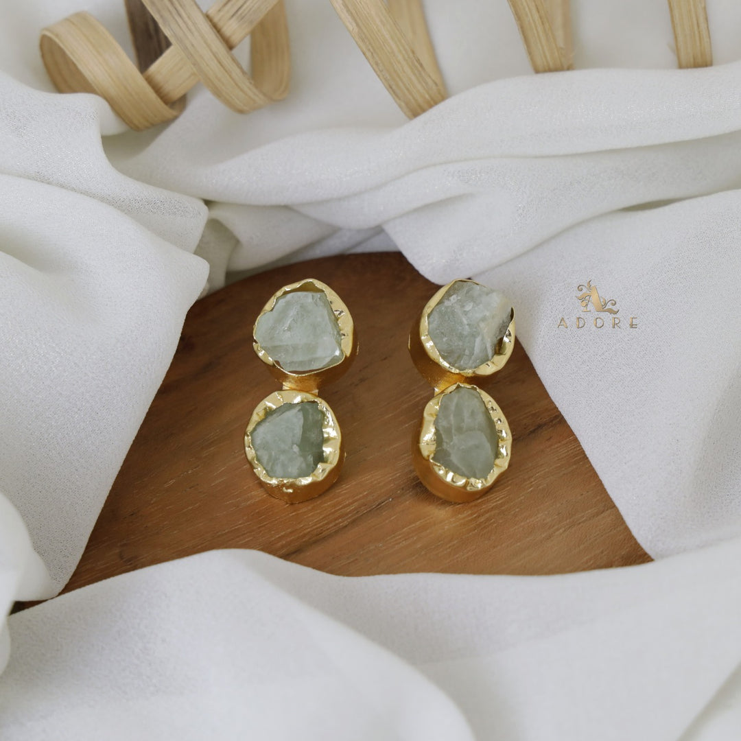 Ivona Dual Raw Stone Earring