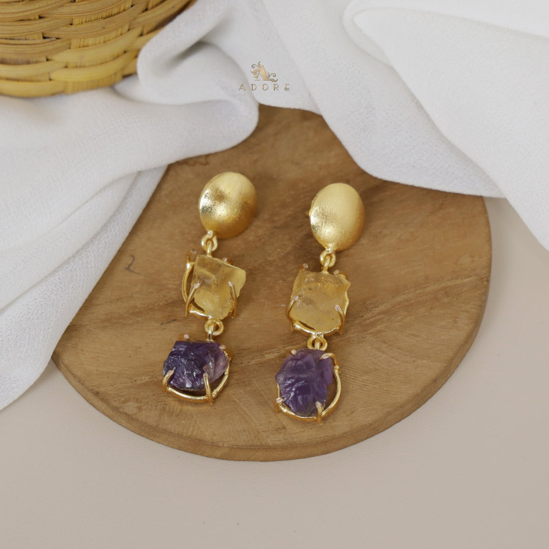 Gesina Raw Stone Earring