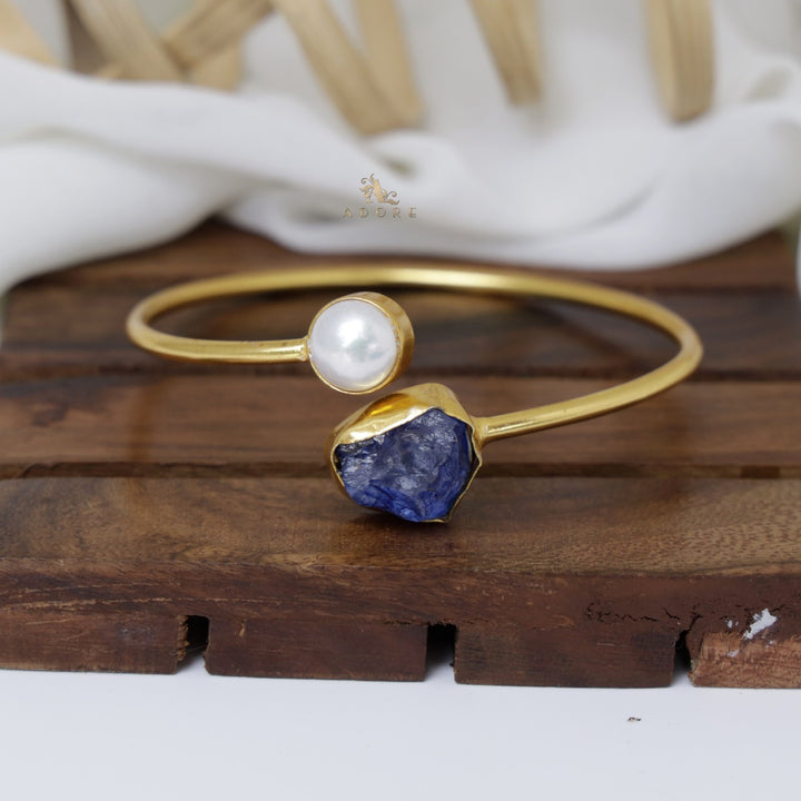 Libra Dyed Stone + Pearl Bangle