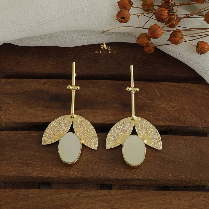 Minara Dual Golden Leaf Earring