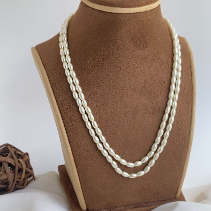 Rice Pearl 2 Layer Neckpiece