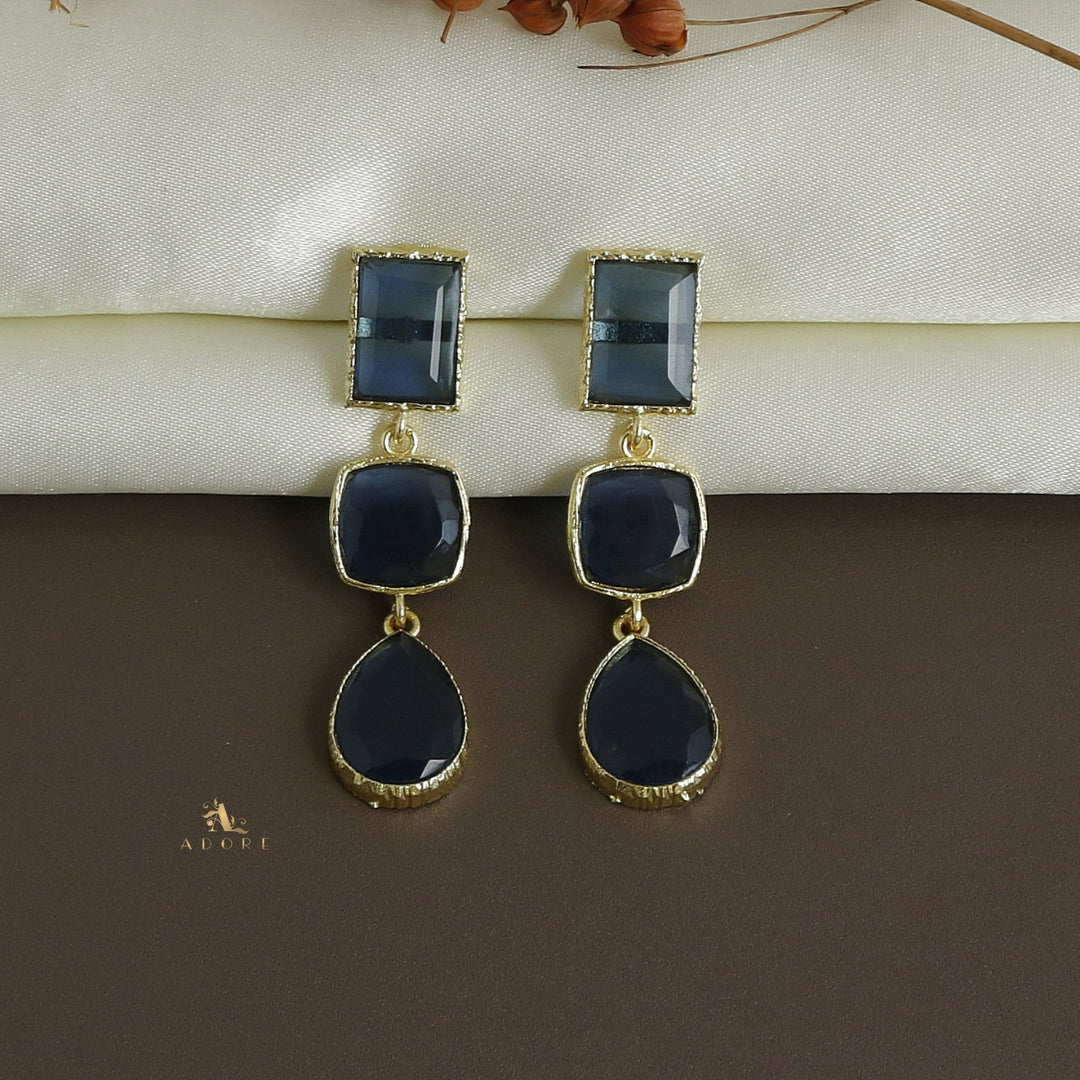 Drovia 3 Stone  Earring