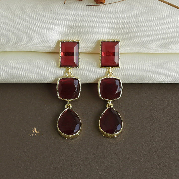 Drovia 3 Stone  Earring