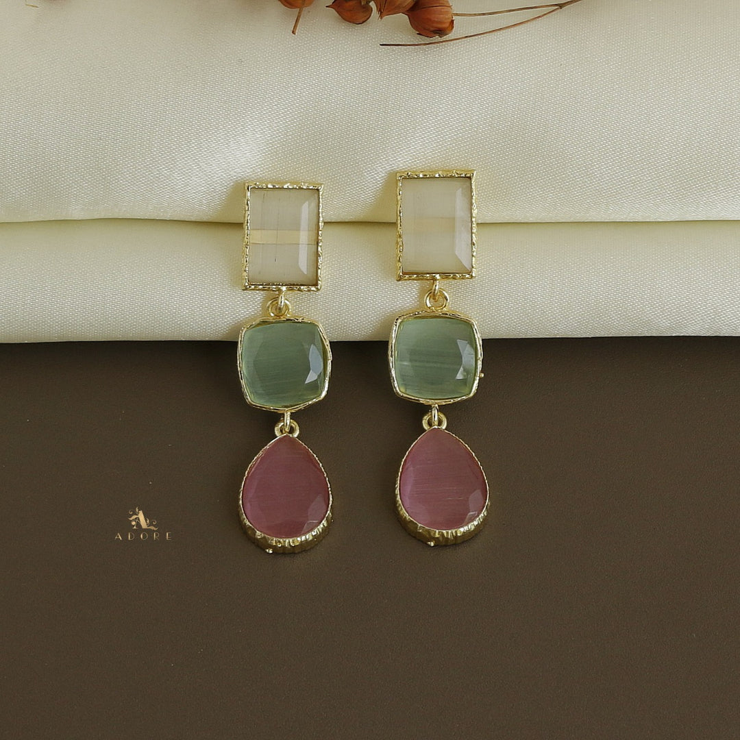 Drovia 3 Stone  Earring