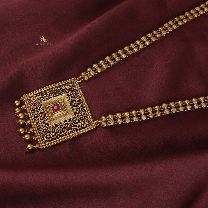 Aagarna Long Neckpiece With Earring