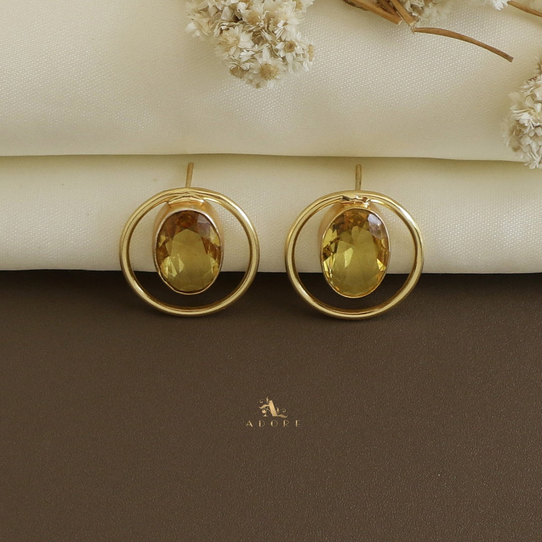 Chord 1 Circle Glossy Earring