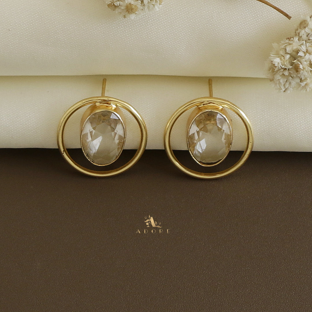 Chord 1 Circle Glossy Earring