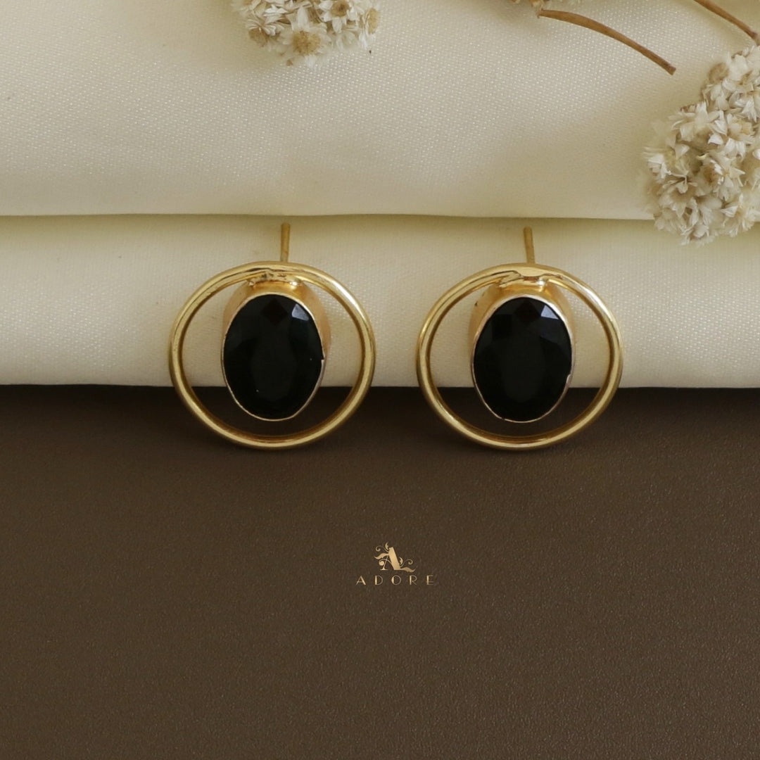 Chord 1 Circle Glossy Earring