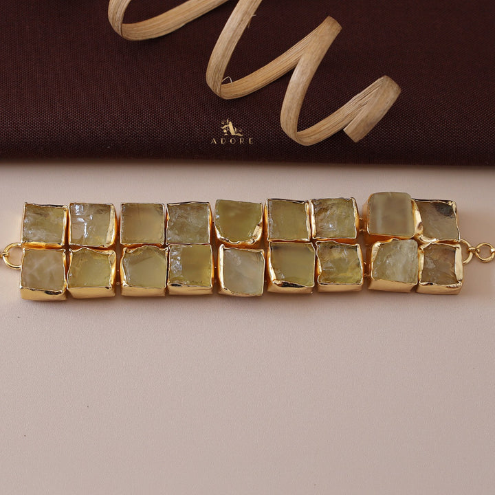 Golden Casia Raw Stone Choker