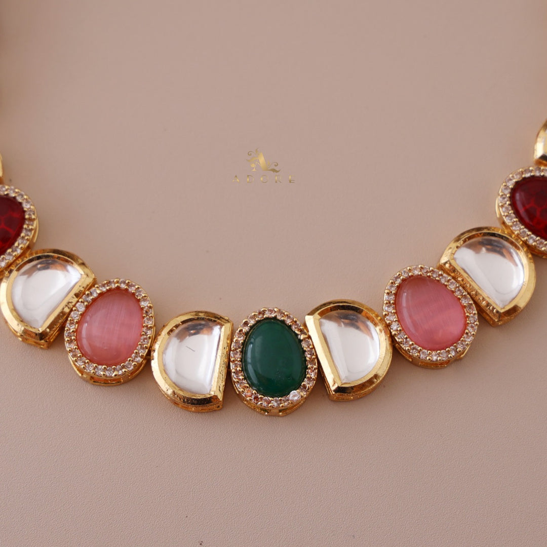 Saadri Kundan Neckpiece With Earring