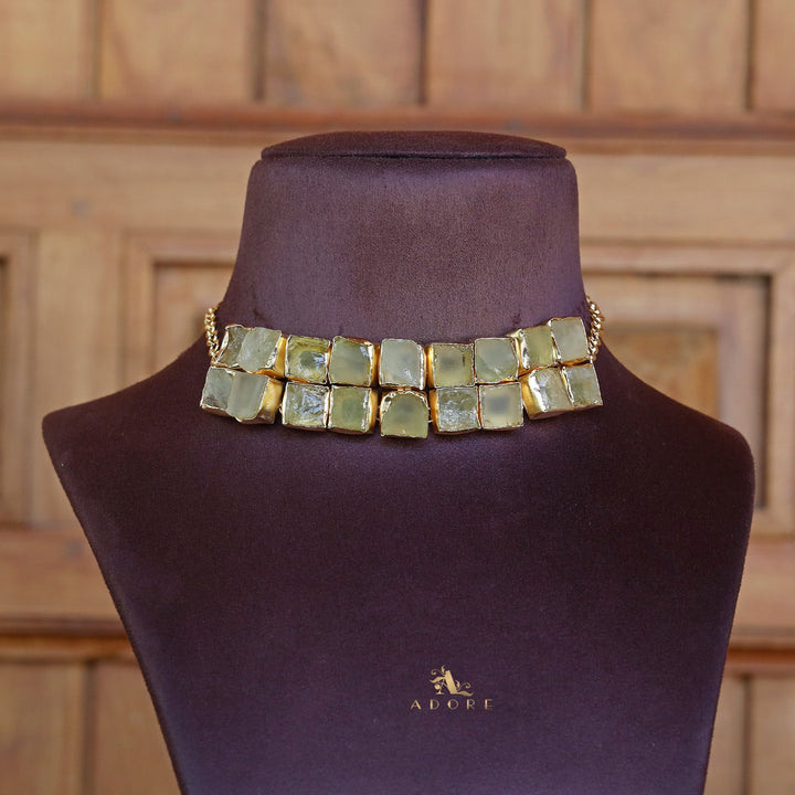 Golden Casia Raw Stone Choker