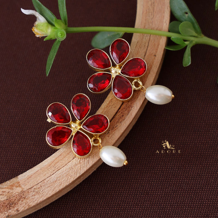 Seora Flower Pearl Earring