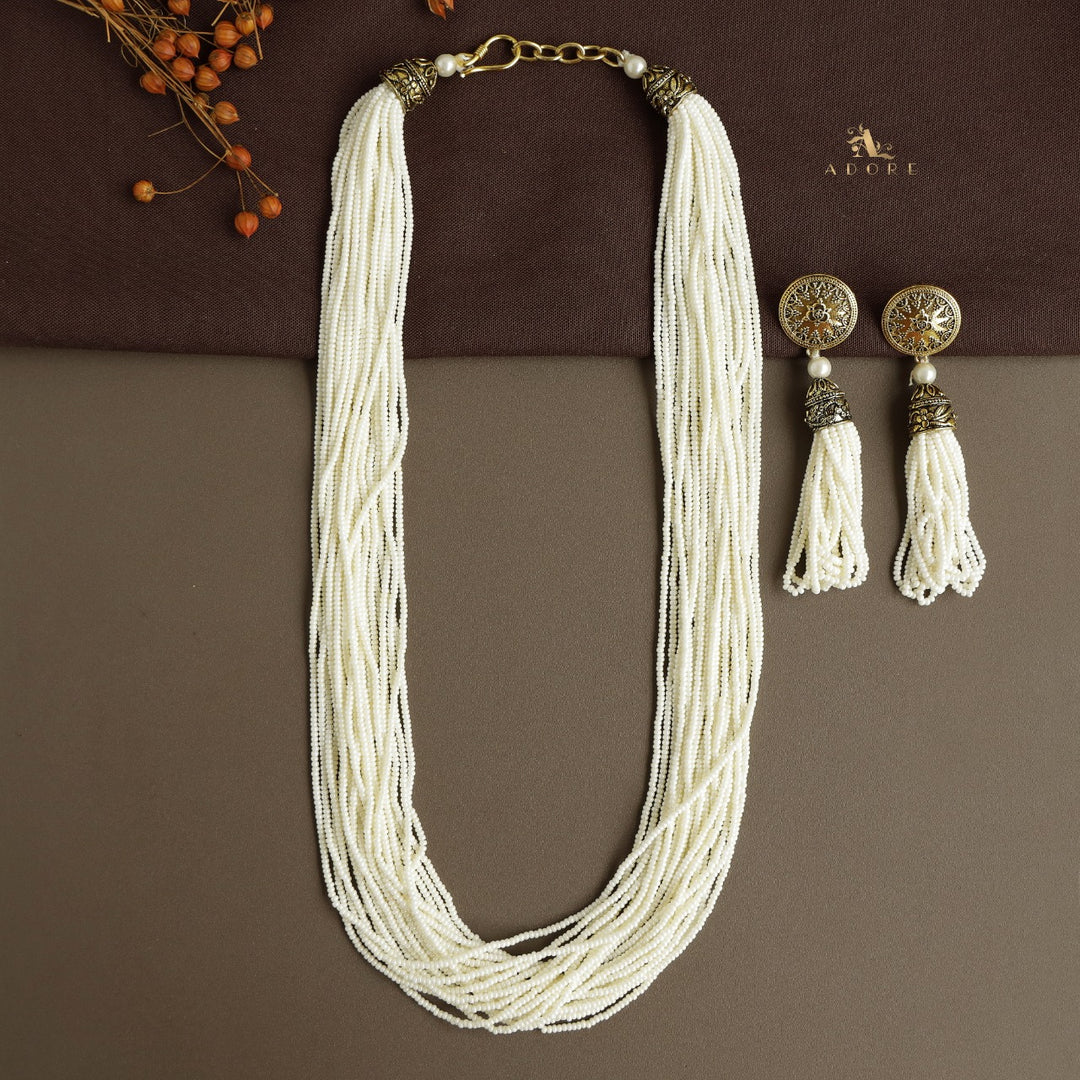 Nishka Long Neckpiece With Earring