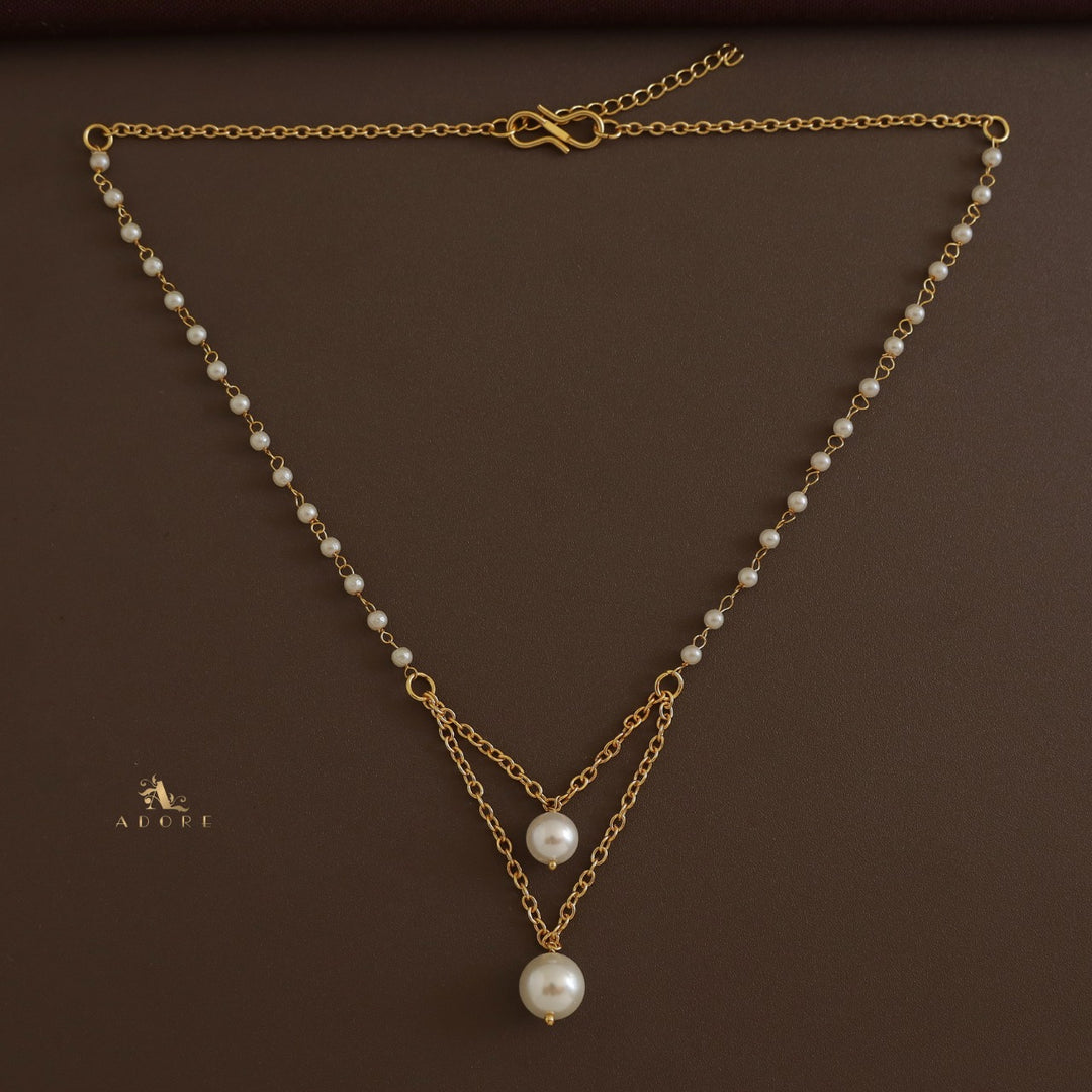 Dual Pearl Nasmiya Neckpiece