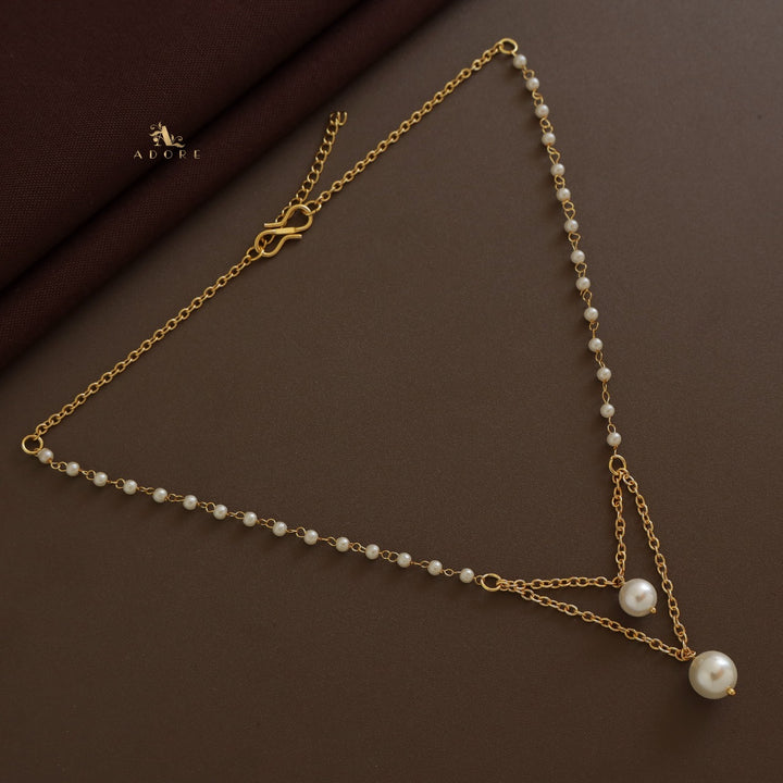 Dual Pearl Nasmiya Neckpiece