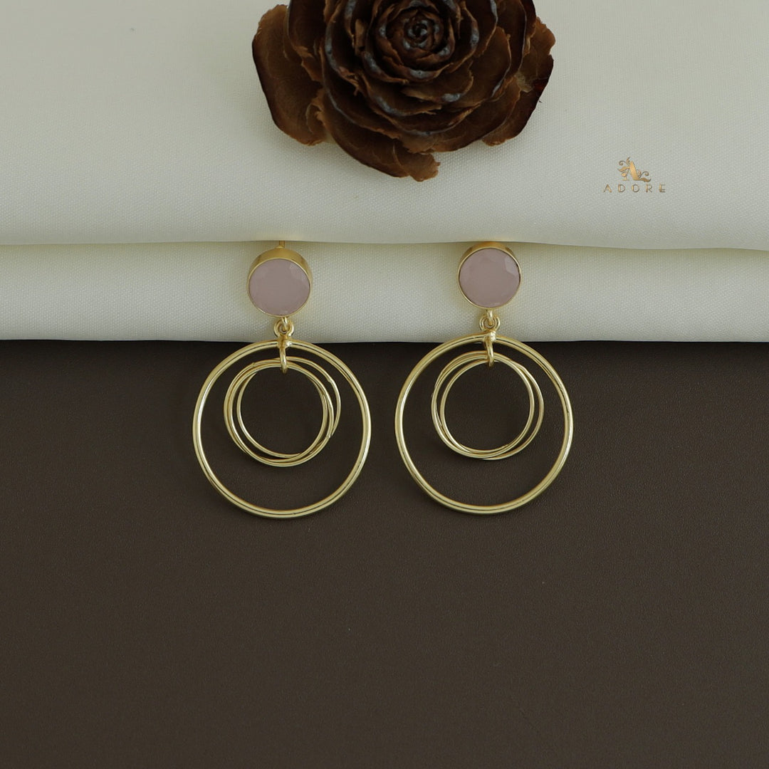 Glossy Golden Rings Earring