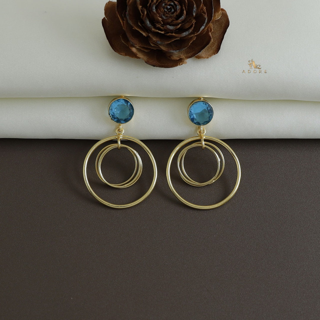 Glossy Golden Rings Earring