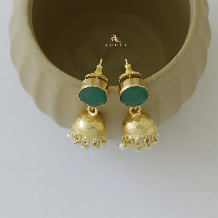 Nayeli Golden Pearl Jhumka