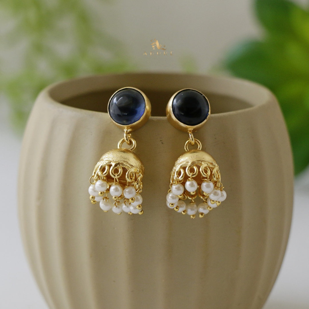 Nayeli Golden Pearl Jhumka