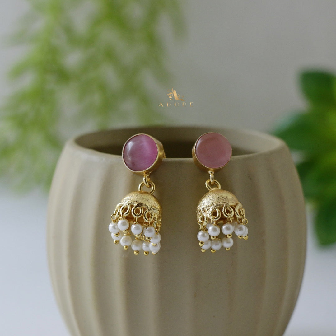 Nayeli Golden Pearl Jhumka