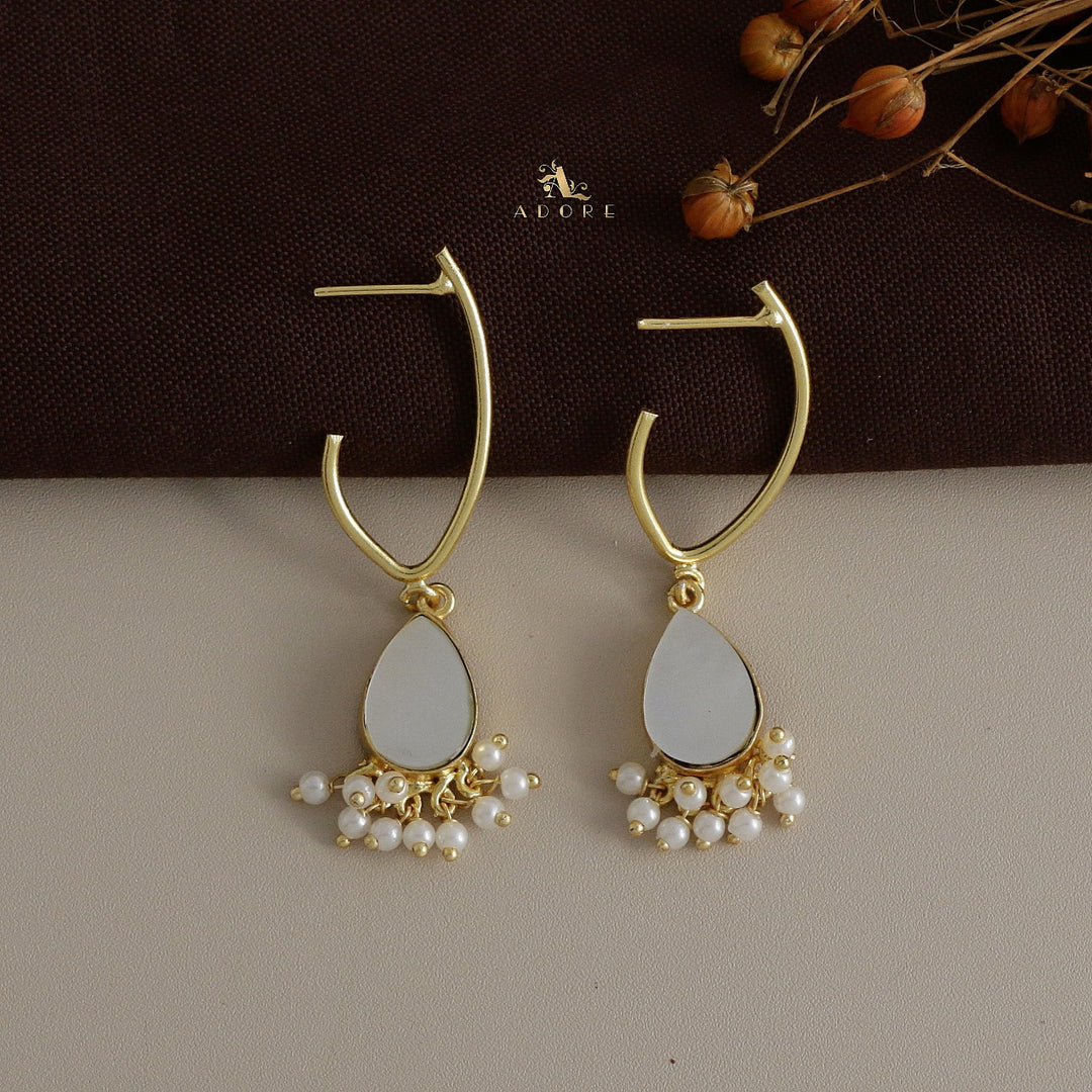 Noval Pearly Glossy Drop Earring